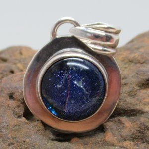 Purple Goldstone 925 Pendant